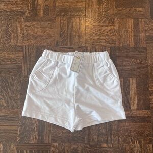 White French Terry Pull-On Shorts with Pockets NWT